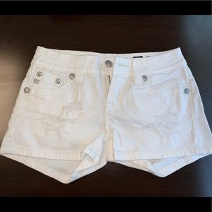 Miss Me White Ripped Shorts